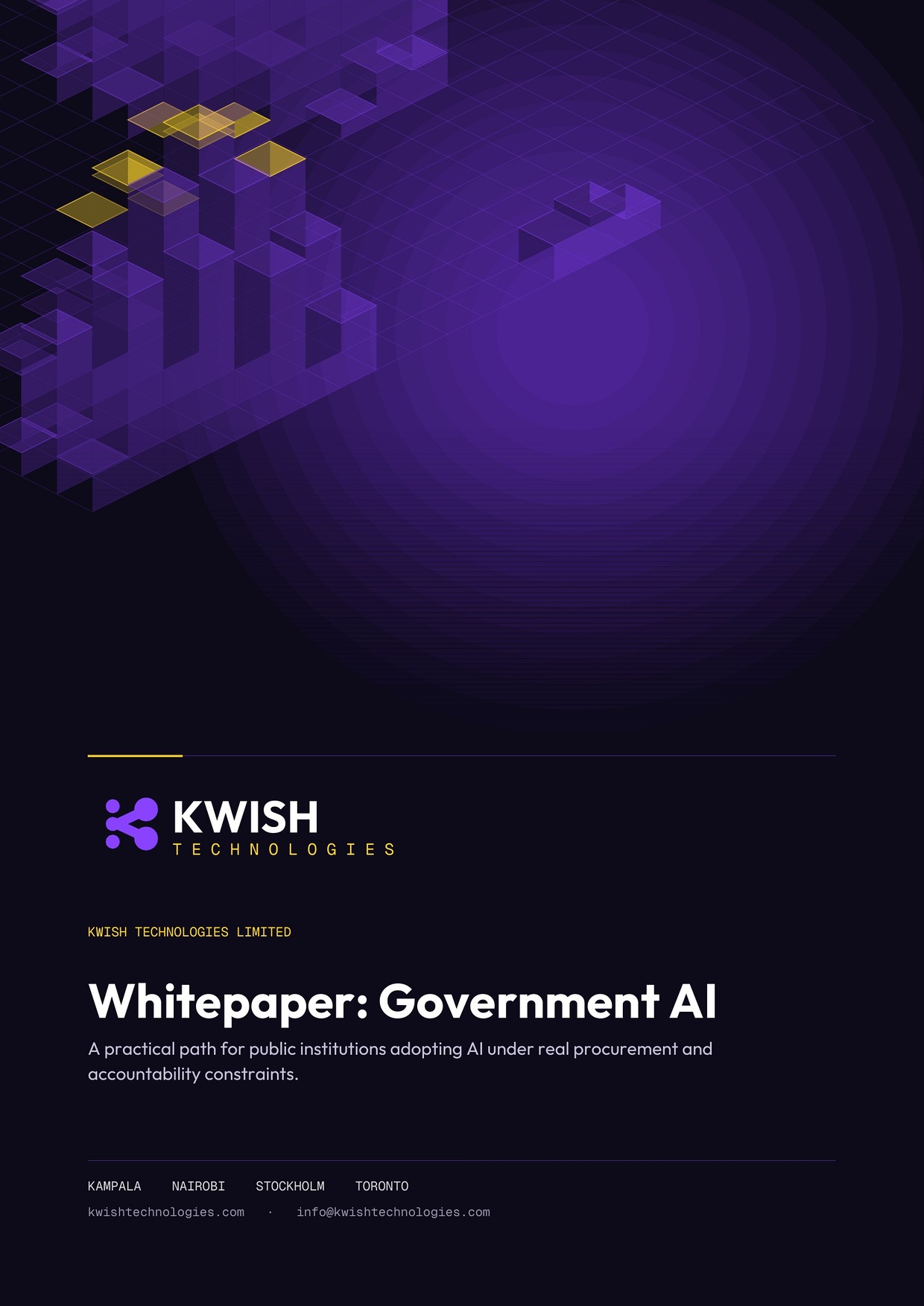 Cover page of Whitepaper: Government AI in Africa